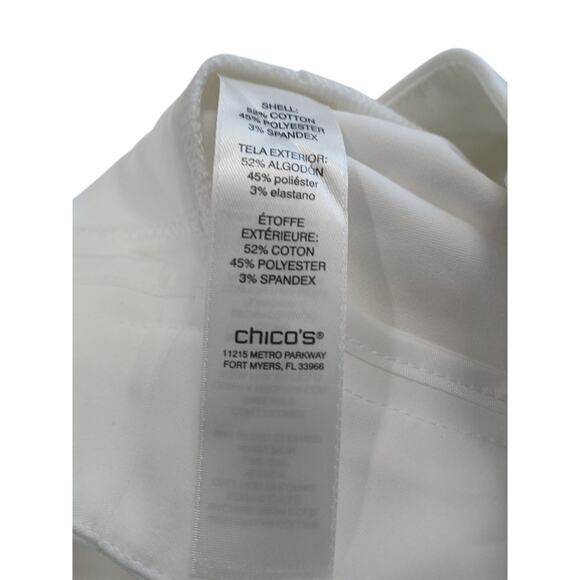 Chico's Staight Leg Capri/ NWT/ Slimming Pants//White/1.5 (M) - Picture 7 of 9